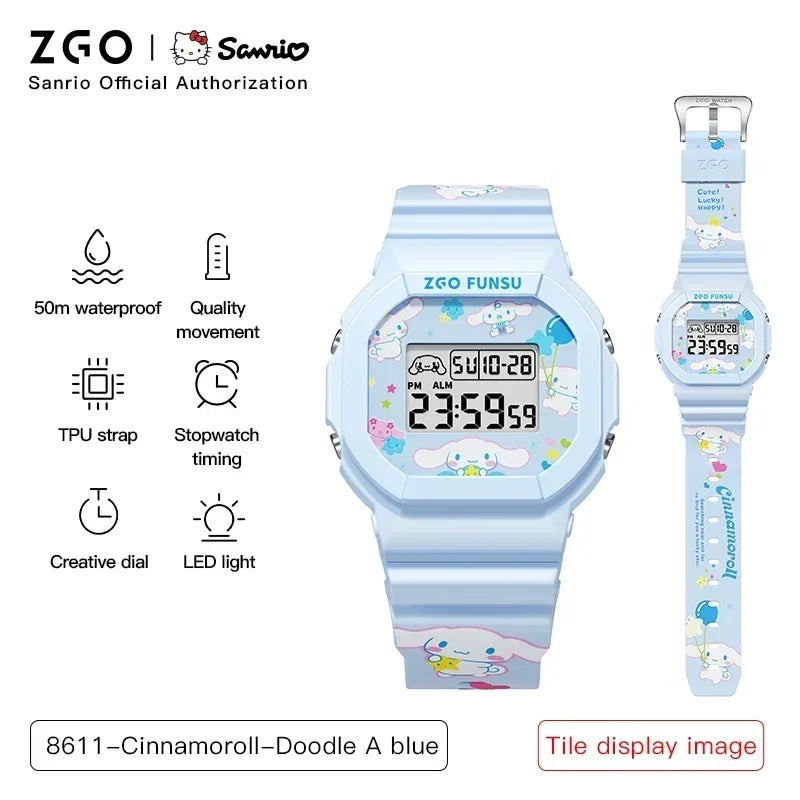 ZGO x Sanrio Hello Kitty Women's Watches Electronic Watch Sports Wristwatch Waterproof